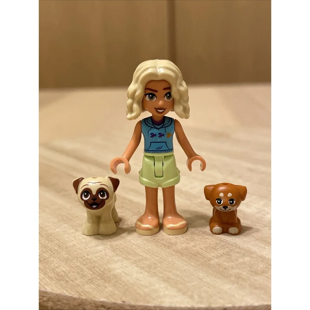LEGO Friends Nova Mini Doll FRND-0739 Dango Pug Puppy Dog Animal Lot